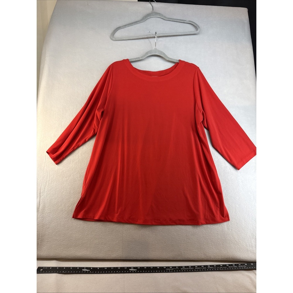 Susan Graver Modern Essentials Plus 1X, 3/4 Sleeves, Casual, Workwear